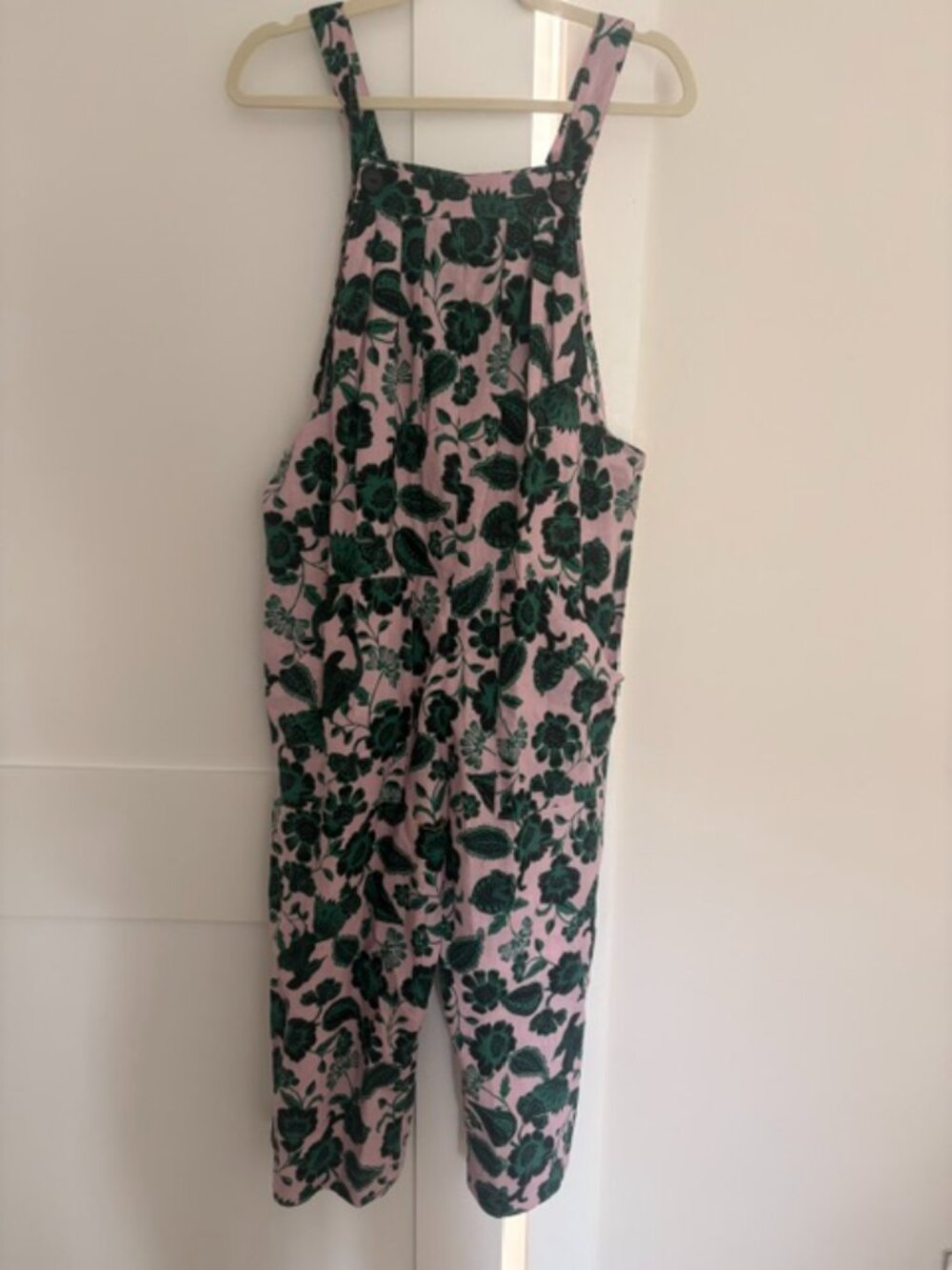 Anthropologie cropped linen overalls - size small